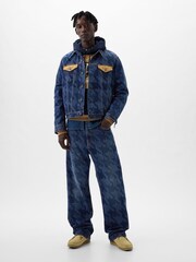 Gap Dark Indigo Blue Dapper Dan 90s Organic Cotton Loose Jeans - Image 4 of 7