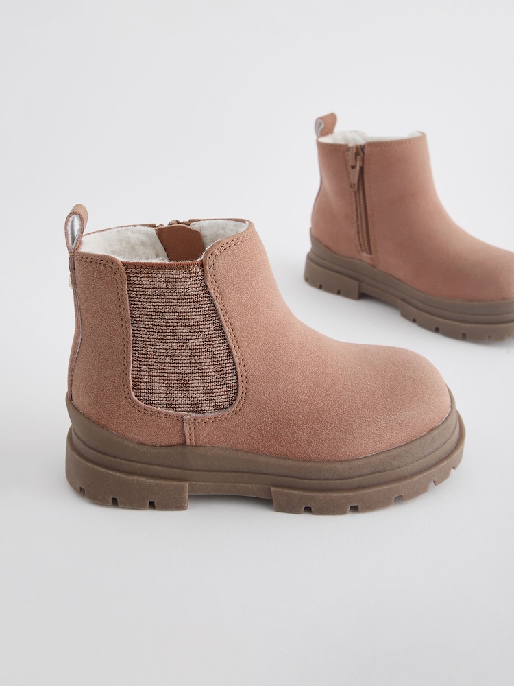 Pink Tan Chelsea Chunky Ankle Boots - Image 4 of 8