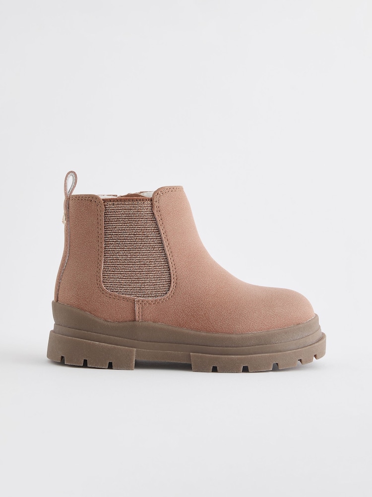 Pink Tan Chelsea Chunky Ankle Boots - Image 5 of 8