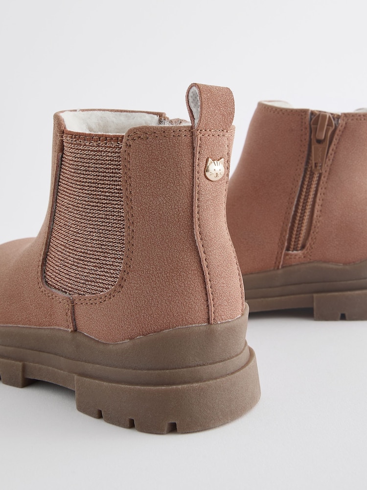 Pink Tan Chelsea Chunky Ankle Boots - Image 6 of 8