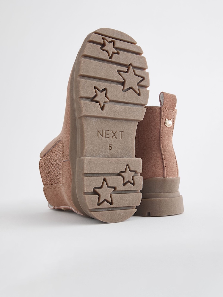 Pink Tan Chelsea Chunky Ankle Boots - Image 7 of 8