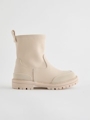 Neutral White Sock Boots - Image 2 of 5
