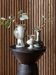 Set of 3 Grey Painted Ceramic Bud Vase - Image 1 of 5