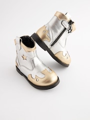 Silver Metallic Western Boots - Image 1 of 6