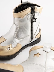 Silver Metallic Western Boots - Image 6 of 6
