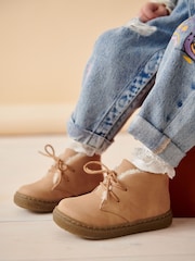 Neutral/Tan Faux Fur Lined Cupsole Boots - Image 2 of 8