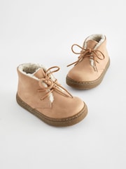 Neutral/Tan Faux Fur Lined Cupsole Boots - Image 3 of 8