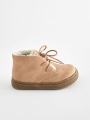 Neutral/Tan Faux Fur Lined Cupsole Boots - Image 4 of 8
