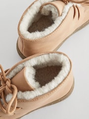 Neutral/Tan Faux Fur Lined Cupsole Boots - Image 6 of 8