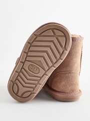 Tan Brown Tall Suede Pull On Ankle Boots - Image 5 of 6