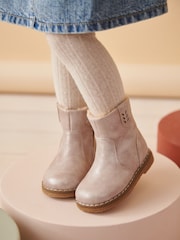 Neutral Silver Shimmer Boots - Image 2 of 4