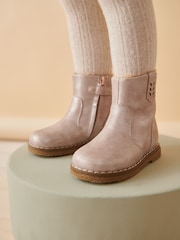 Neutral Silver Shimmer Boots - Image 3 of 4