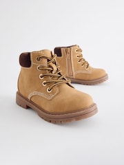 Tan Brown Lace Up Boots - Image 2 of 5