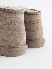 Mink Brown Mini Suede Pull On Ankle Boots - Image 7 of 7