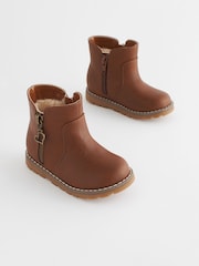 Tan Brown Standard Fit (F) Chelsea Zip Ankle Boots - Image 1 of 6