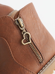 Tan Brown Standard Fit (F) Chelsea Zip Ankle Boots - Image 4 of 6
