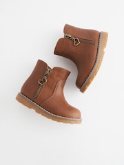 Tan Brown Standard Fit (F) Chelsea Zip Ankle Boots - Image 5 of 6