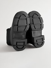 Black Chunky Quilted Zip Front Boots - Image 5 of 5