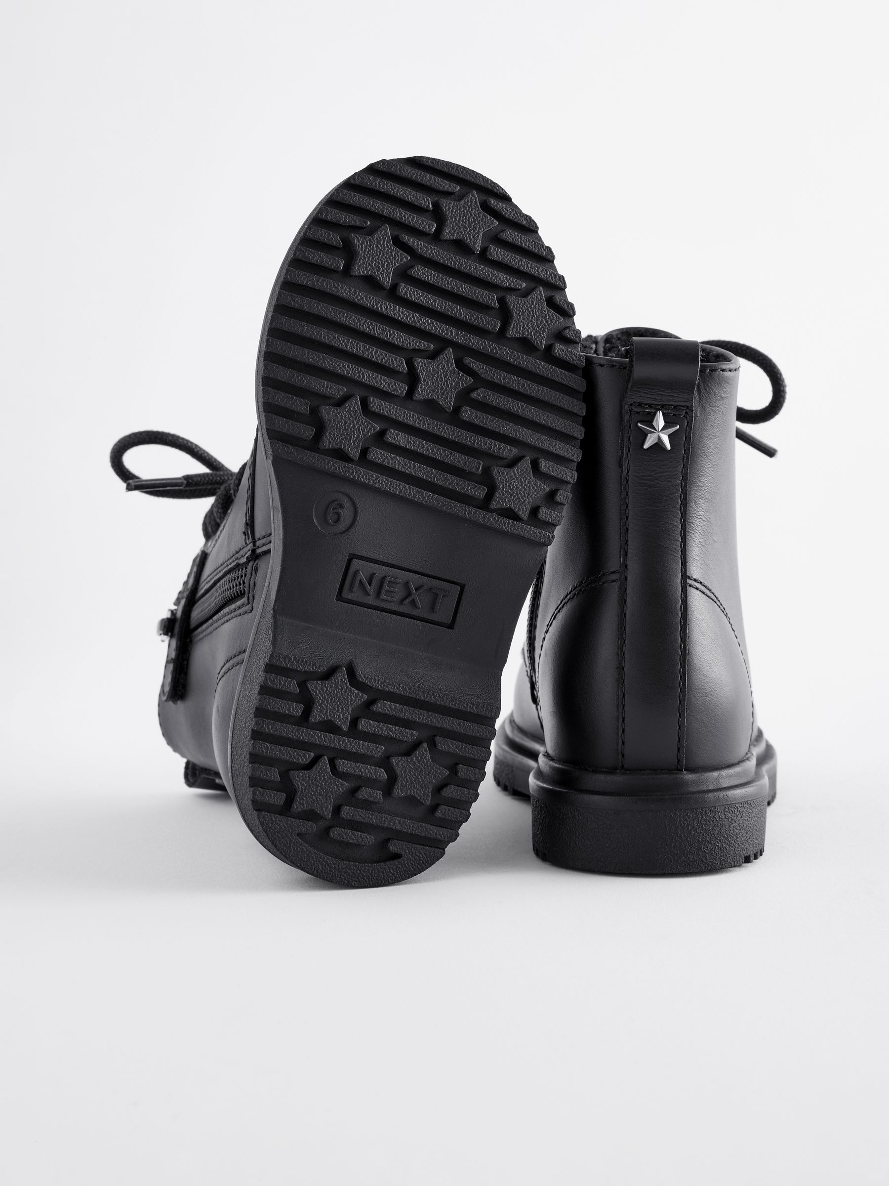ブラックレザーブーツ Buy Black Leather Warm Lined Lace-Up Boots from the Next UK online