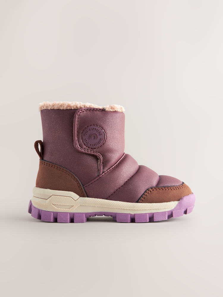 Burgundy Red Thinsulate Quilted Boots - Image 2 of 6