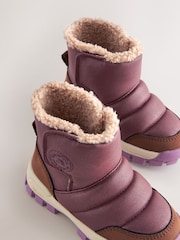 Burgundy Red Thinsulate Quilted Boots - Image 4 of 6