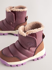 Burgundy Red Thinsulate Quilted Boots - Image 5 of 6