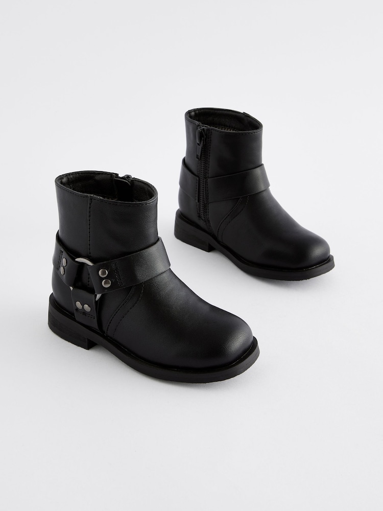 Black Biker Boots - Image 1 of 5