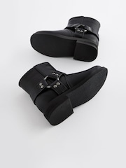 Black Biker Boots - Image 4 of 5