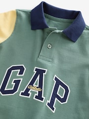 Gap Green/Yellow Logo Short Sleeve Polo Shirt (4-13yrs) - Image 3 of 4