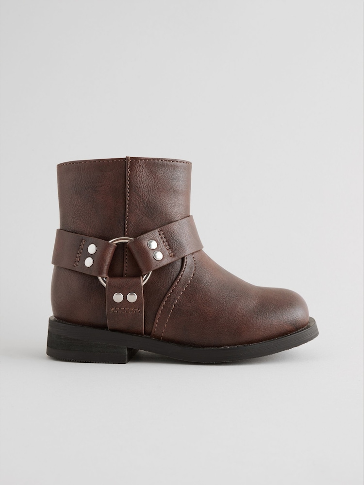 Brown Biker Boots - Image 2 of 5