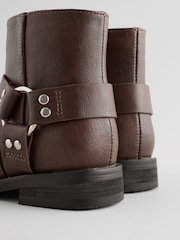 Brown Biker Boots - Image 3 of 5