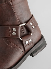 Brown Biker Boots - Image 4 of 5