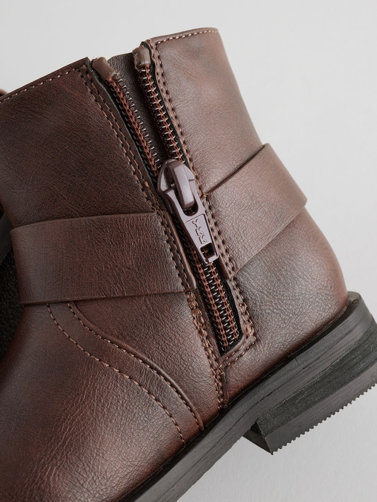 Brown Biker Boots - Image 5 of 5