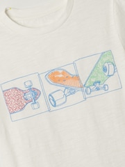 Gap White Graphic Crew Neck Short Sleeve T-Shirt (4-13yrs) - Image 2 of 2