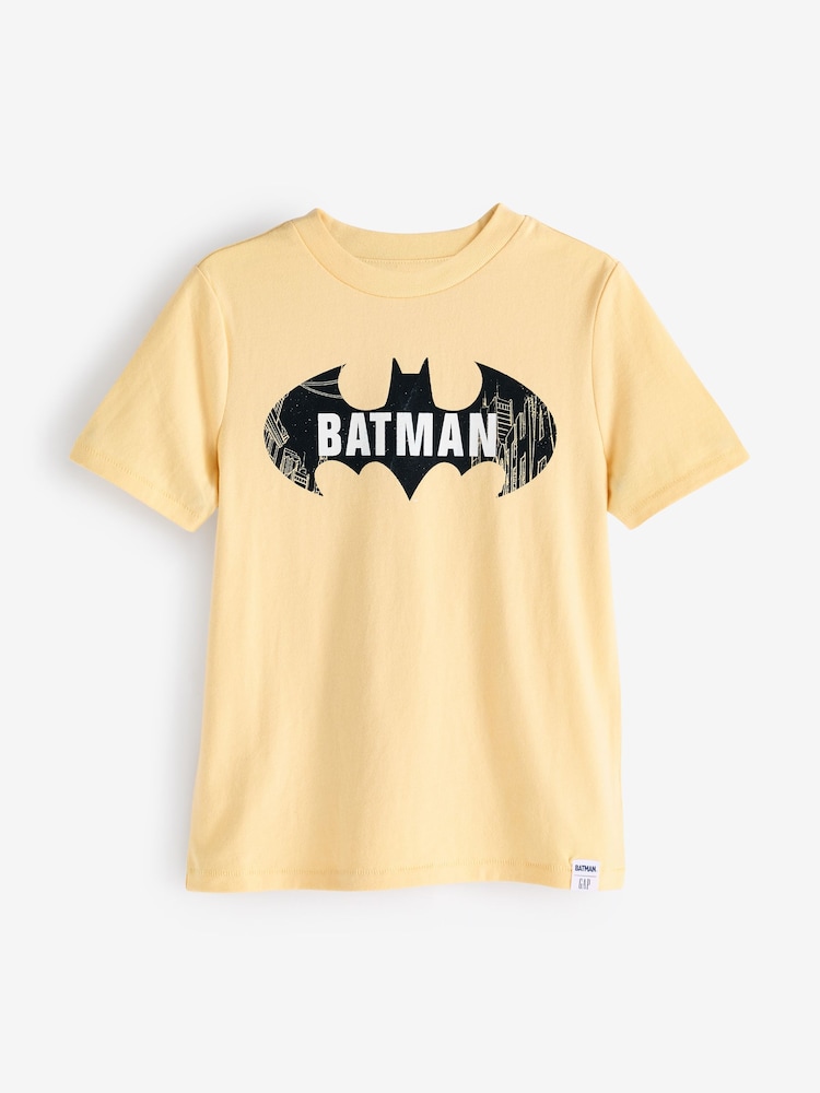 Gap Yellow Batman Graphic Short Sleeve Crew Neck T-Shirt (4-13 yrs) - Image 1 of 3