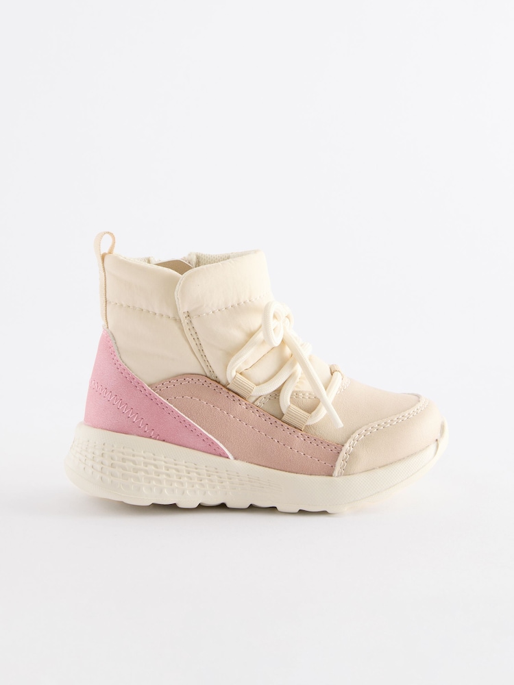 Rosa neutro - Mock Lace Boots Trainers - Imagen 2 de 6 Rosa neutro - Mock Lace Boots Trainers - Imagen 2 de 6