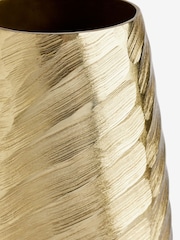 Gold Metal Textured Medium Floor Vase - Image 5 of 5