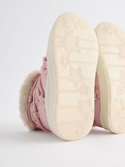Pink Floral Quilted Snow Boots - Image 5 of 6
