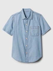 Gap Blue Chambray Shirt with Washwell (4-13yrs) - Image 1 of 2
