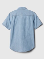Gap Blue Chambray Shirt with Washwell (4-13yrs) - Image 2 of 2