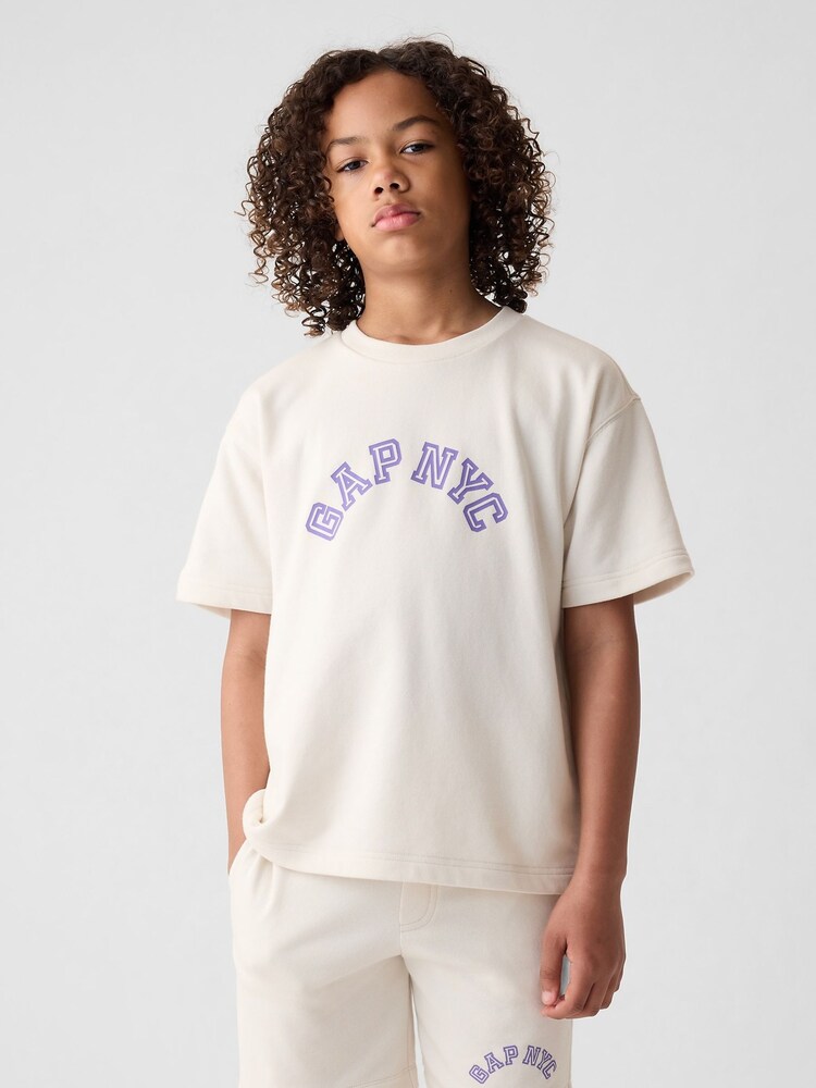 Gap White NYC Arch Logo Short Sleeve Crew Neck T-Shirt (4-13yrs) - Image 1 of 1 Gap White NYC Arch Logo Short Sleeve Crew Neck T-Shirt (4-13yrs) - Image 1 of 1