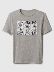 Gap Grey Disney Mickey Mouse & Friends Graphic Short Sleeve Crew Neck T-Shirt (4-13yrs) - Image 1 of 2