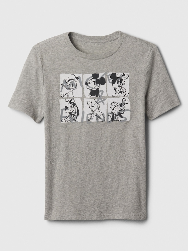 Gap Grey Disney Mickey Mouse & Friends Graphic Short Sleeve Crew Neck T-Shirt (4-13yrs) - Image 1 of 2