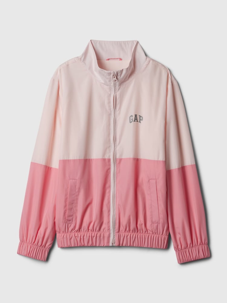 Rosa - Gap Windjacke in Blockfarben mit Logo (4 bis 13 Jahre) - Bild 1 von 2 Rosa - Gap Windjacke in Blockfarben mit Logo (4 bis 13 Jahre) - Bild 1 von 2
