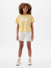 Gap Yellow Sequin Graphic Short Sleeve Crew Neck T-Shirt (4-13yrs) - Image 3 of 4