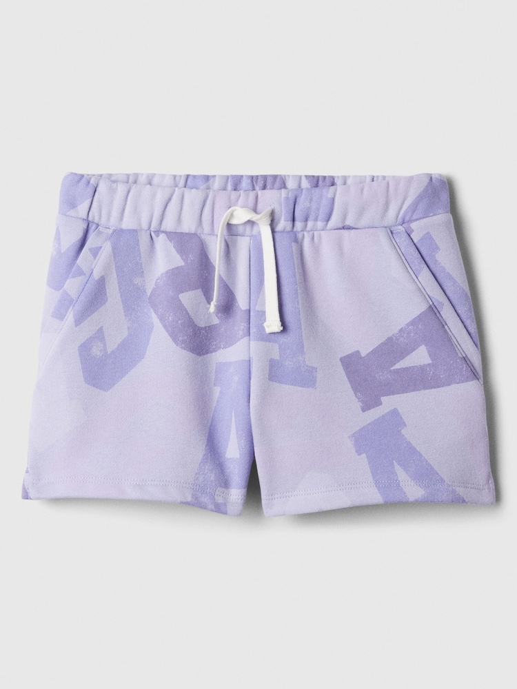 Gap Purple Pull On Logo Jogger Shorts (4-13yrs) - Image 1 of 2