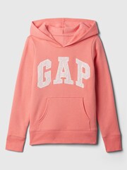 Gap Pink Logo Graphic Print Hoodie (4-13yrs) - Image 1 of 2
