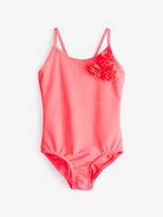 Gap Pink Floral Corsage Swimsuit (4-12yrs) - Image 1 of 3