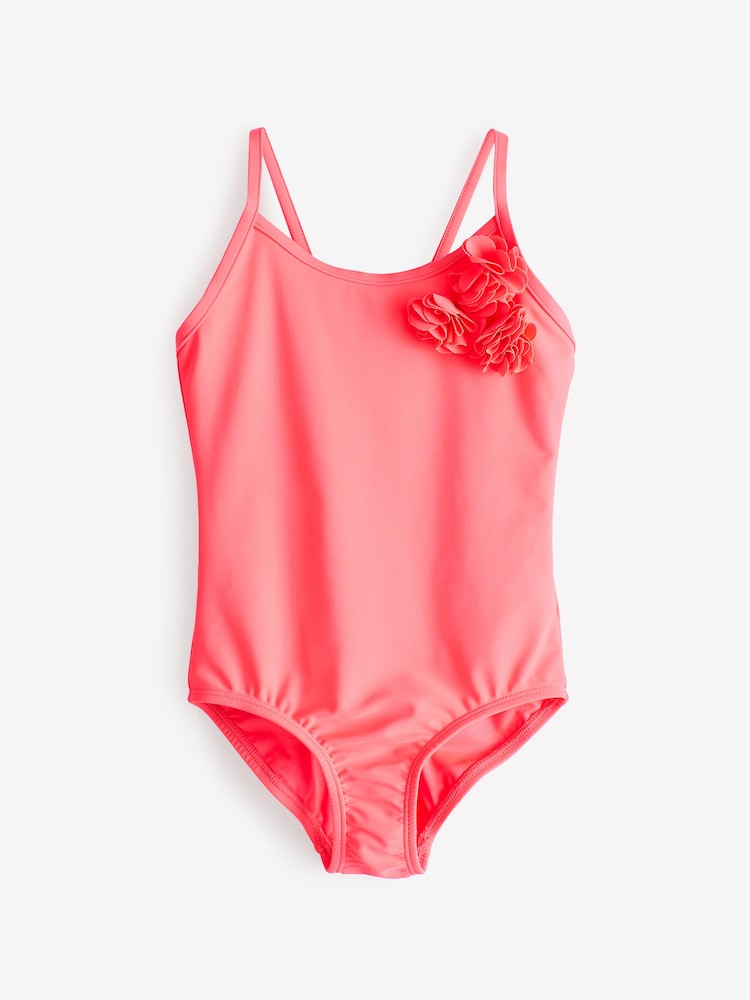 Gap Pink Floral Corsage Swimsuit (4-12yrs) - Image 1 of 3