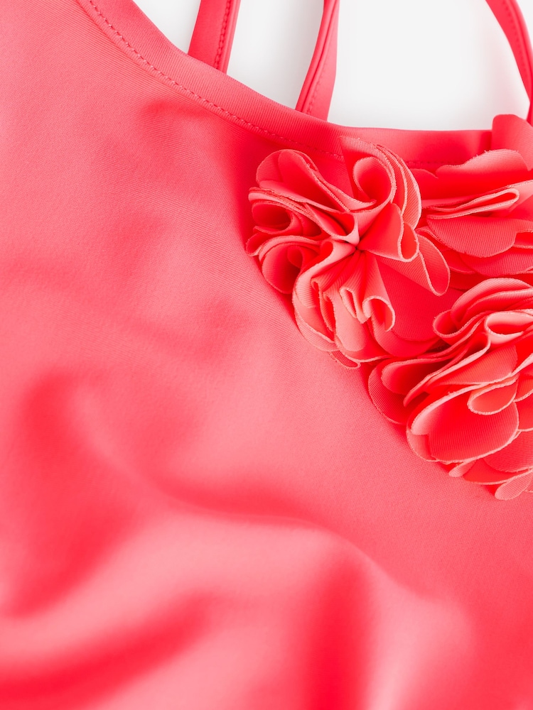 Gap Pink Floral Corsage Swimsuit (4-12yrs) - Image 3 of 3